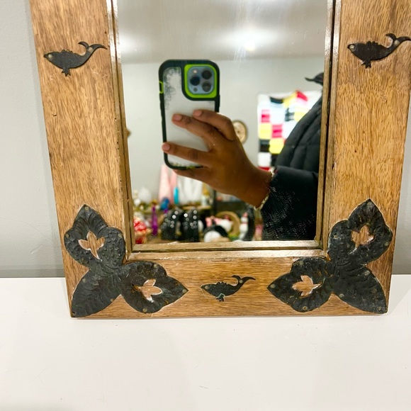 Vintage solid wood mirror - Picture 9 of 9